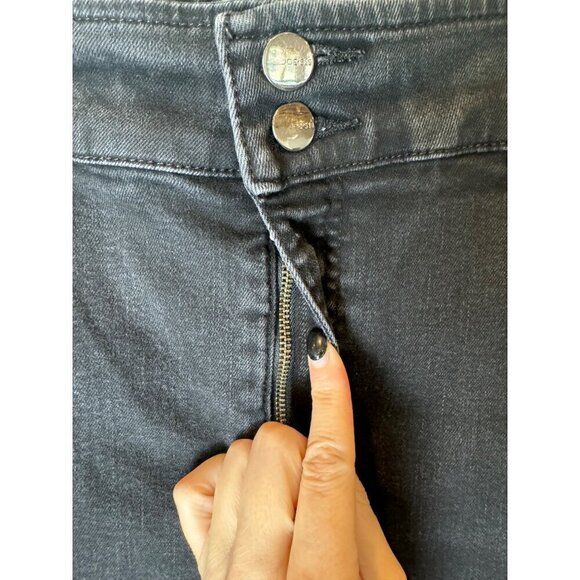 Joe's‎ Jeans Women 32 Black Faded High Rise Button Detail The Georgia Skinny - Picture 7 of 10